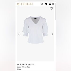 NWT Veronica Beard $148 Jacie Tee. Size M.